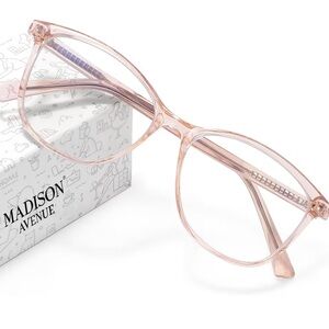 Blue light glasses, women’s light pink